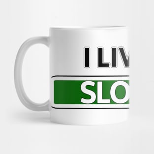 I live on Slow St Mug